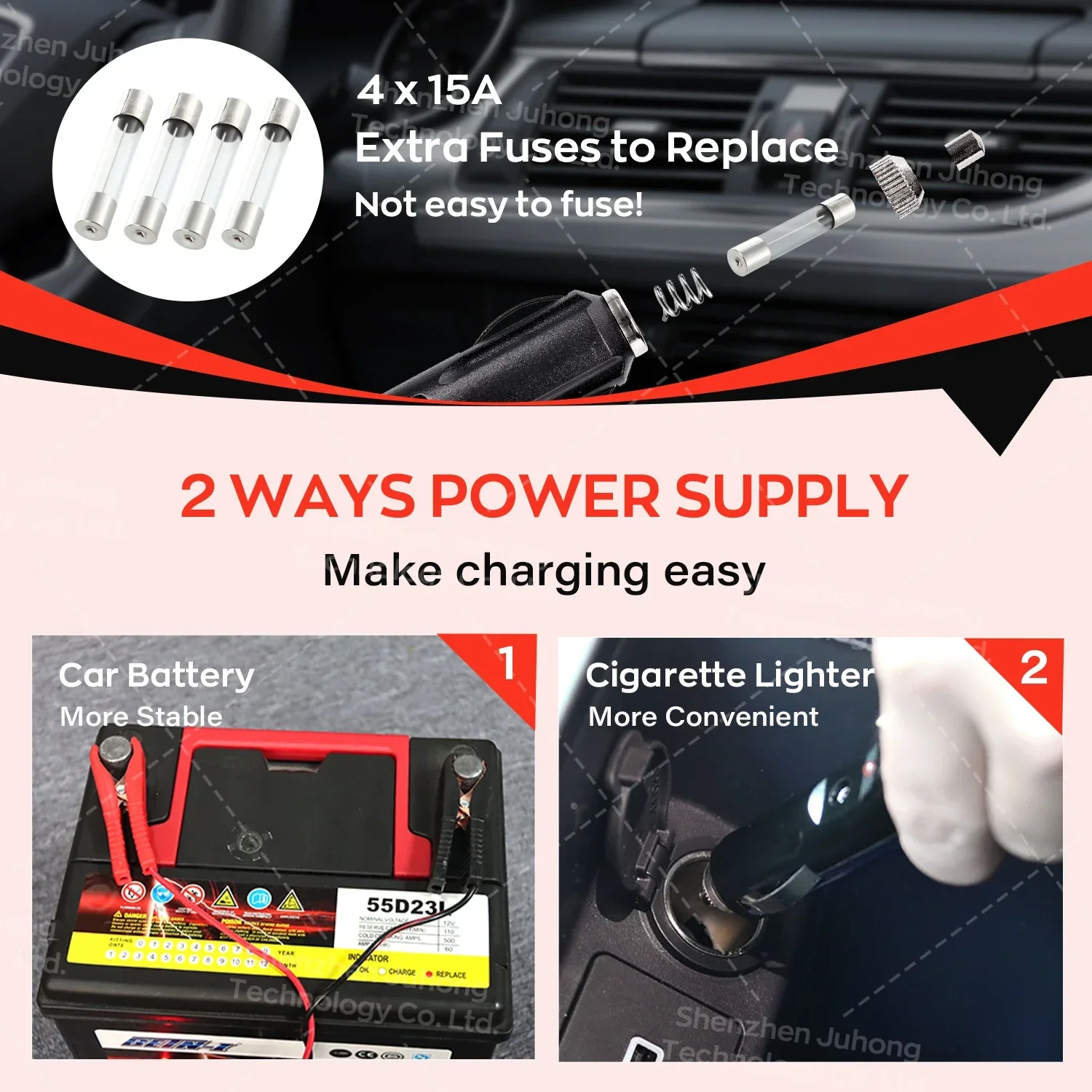 

Nick NickAll in One Portable Mini 12V Hydraulic Electric Car Jack and Tire Inflator