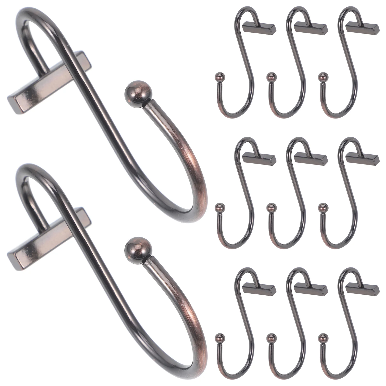 

12 Pcs Shower Curtain Hook Decorative Hangers Hooks for Drapes Curtains Bedroom Household Rod Bath