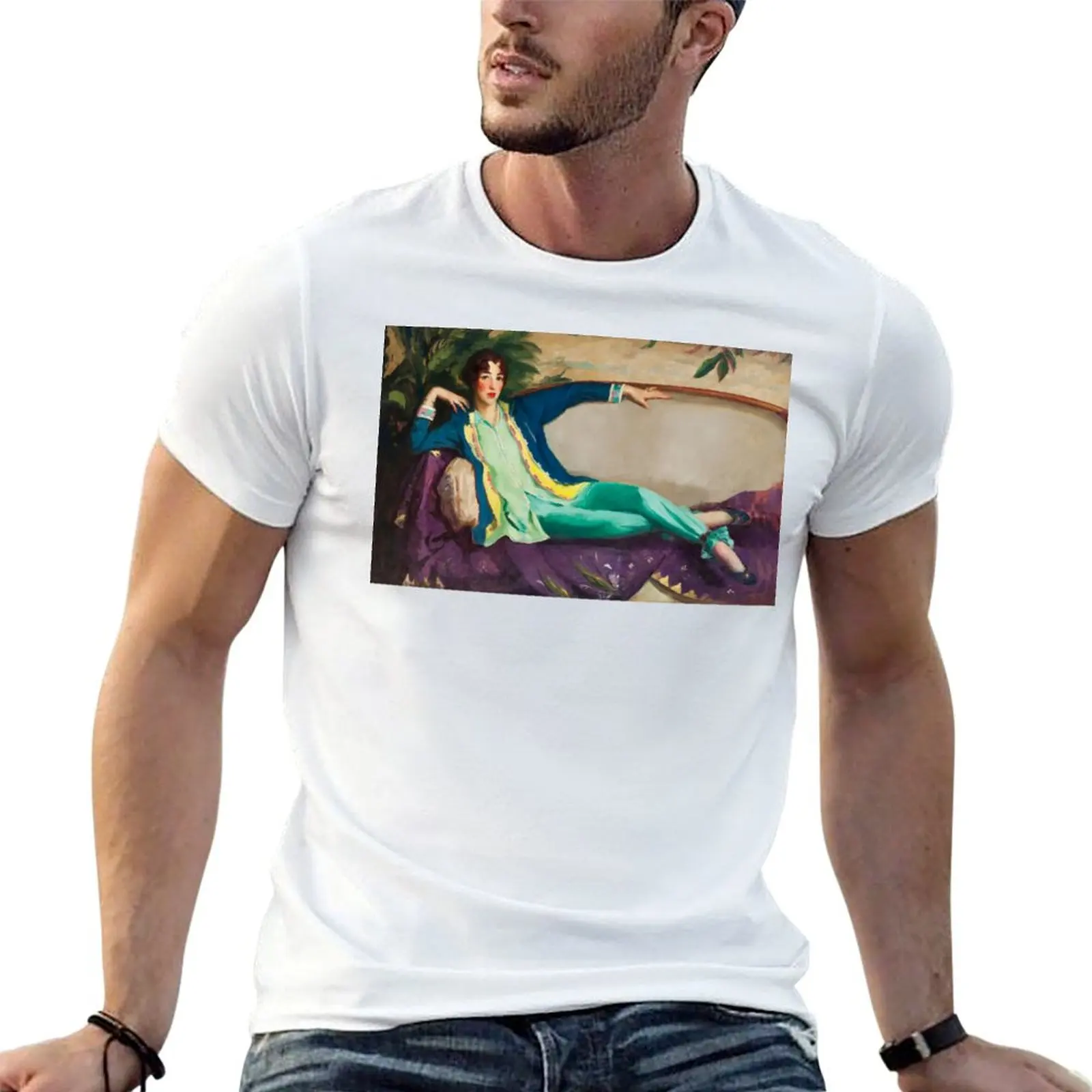 Robert Henri Gertrude Vanderbilt Whitney T-Shirt Trendy Print Short Sleeve T-Shirt