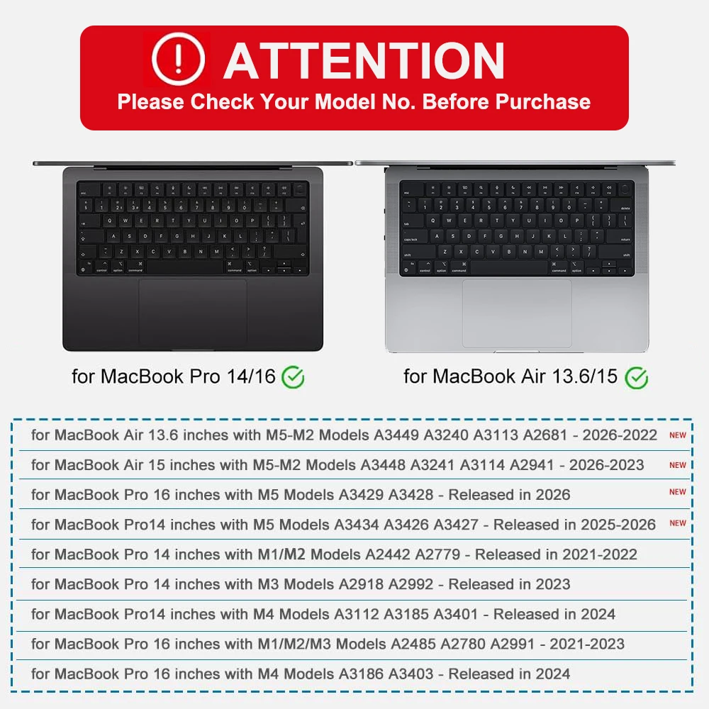 Premium Silicone Keyboard Cover,Compatible With 2021-2026 MacBook Pro 14