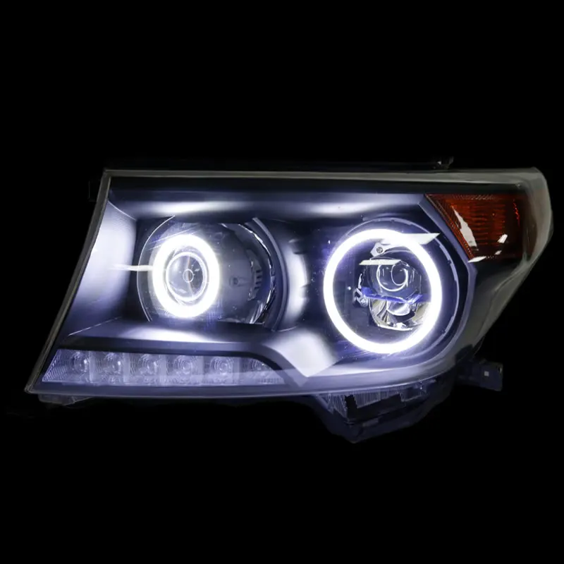 Lampu depan LED penuh kustom untuk Toyota LC200 bi-xenon lampu depan lensa proyektor dengan DRL