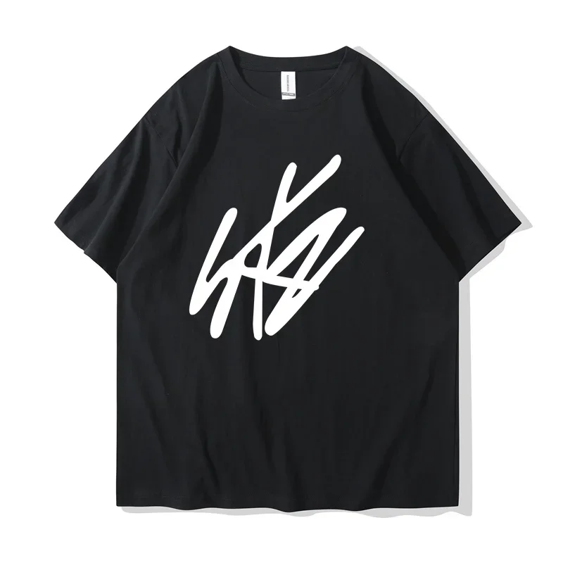 

2025 Trendy urban fashion printed T-shirt for men, 100% pure cotton casual, comfortable, loose and breathable top for summer