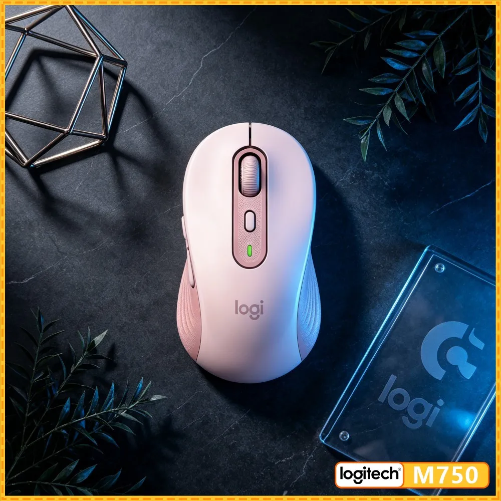 Logitech M750 Silent Bluetooth Mouse - Rubber Grips, 4000 DPI, Dual Connection, 20-Month Battery, Study Pick