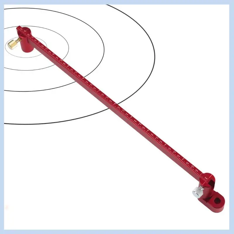 

MLGB-Adjustable Drawing Circle Ruler,Aluminum Compass Scribe Center Finder,Woodworking Fixed-Point Circle Line Gauge