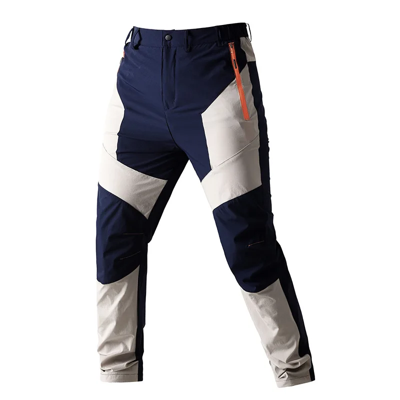New Summer Men Thin Breathable Quick Drying Cargo Pants Man Outdoor Casual Tooling Pants Multi Pocket Straight Work Trousers 4XL