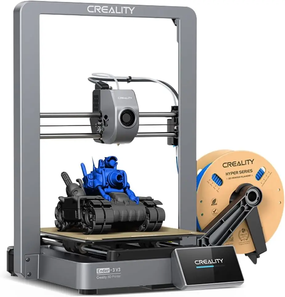 

Official Creality Ender 3 V3 3D Printer with 600mm/s Printing Speed, Upgraded with Core XZ Motion System Clog-Free Extrusion