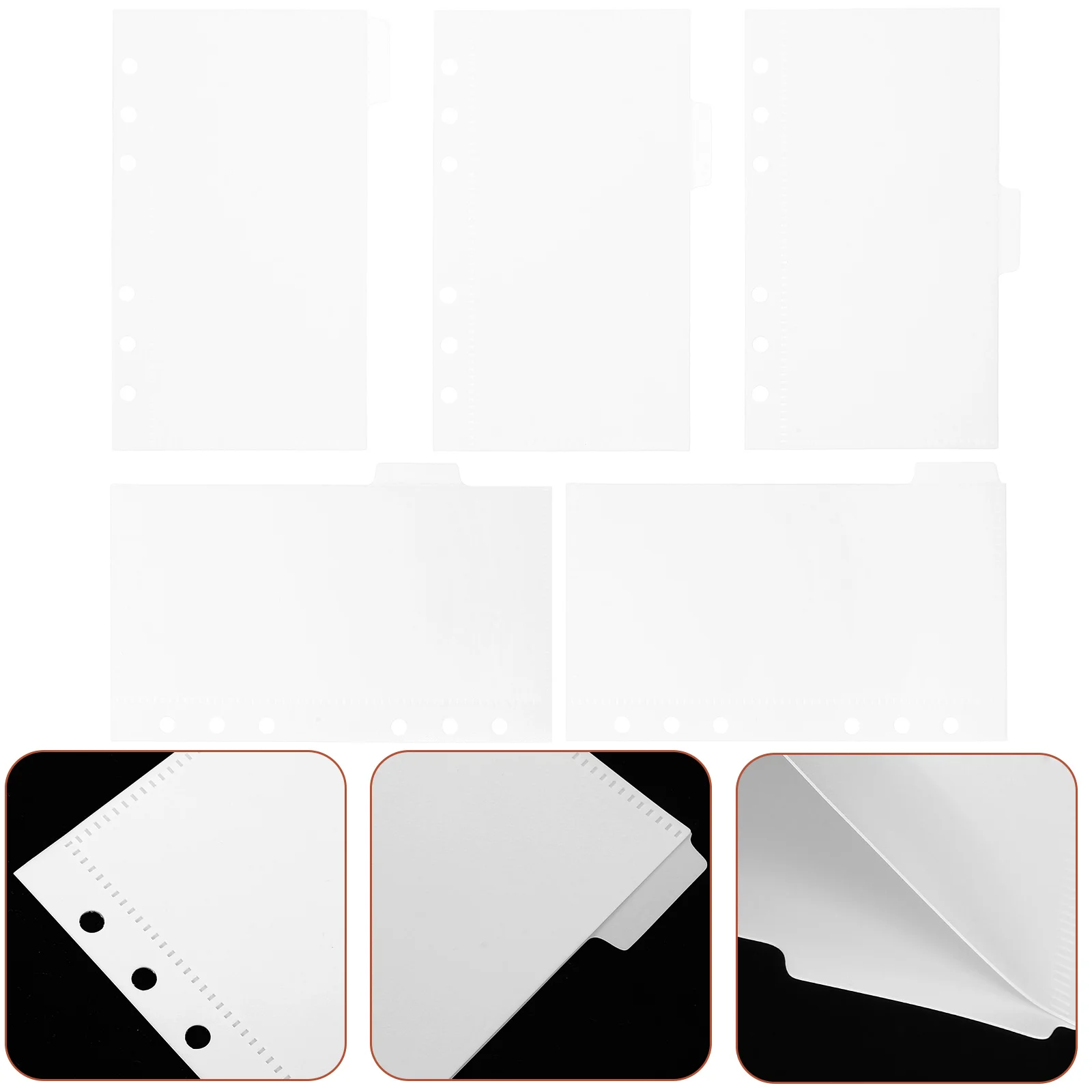 

5pcs Portable Budget Inserts Multi-Use Reusable Binder Pockets For Budget Book Small Loose Leaf Pocket Daily Use Applicable To