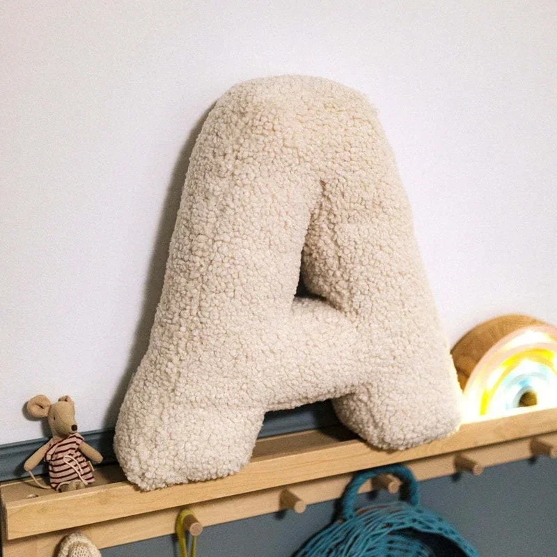 26 English Letters Throw Pillows Plush Stuffed Bed Sofa Cushion Seat Pillow Car Pillow Bedroom Decor Photography Props