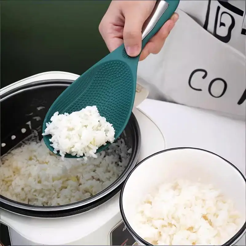 

1 шт., антипригарная ложка для риса, лопатка для риса, подвесная ложка для подачи риса, бытовая ложка для риса для избивания риса
