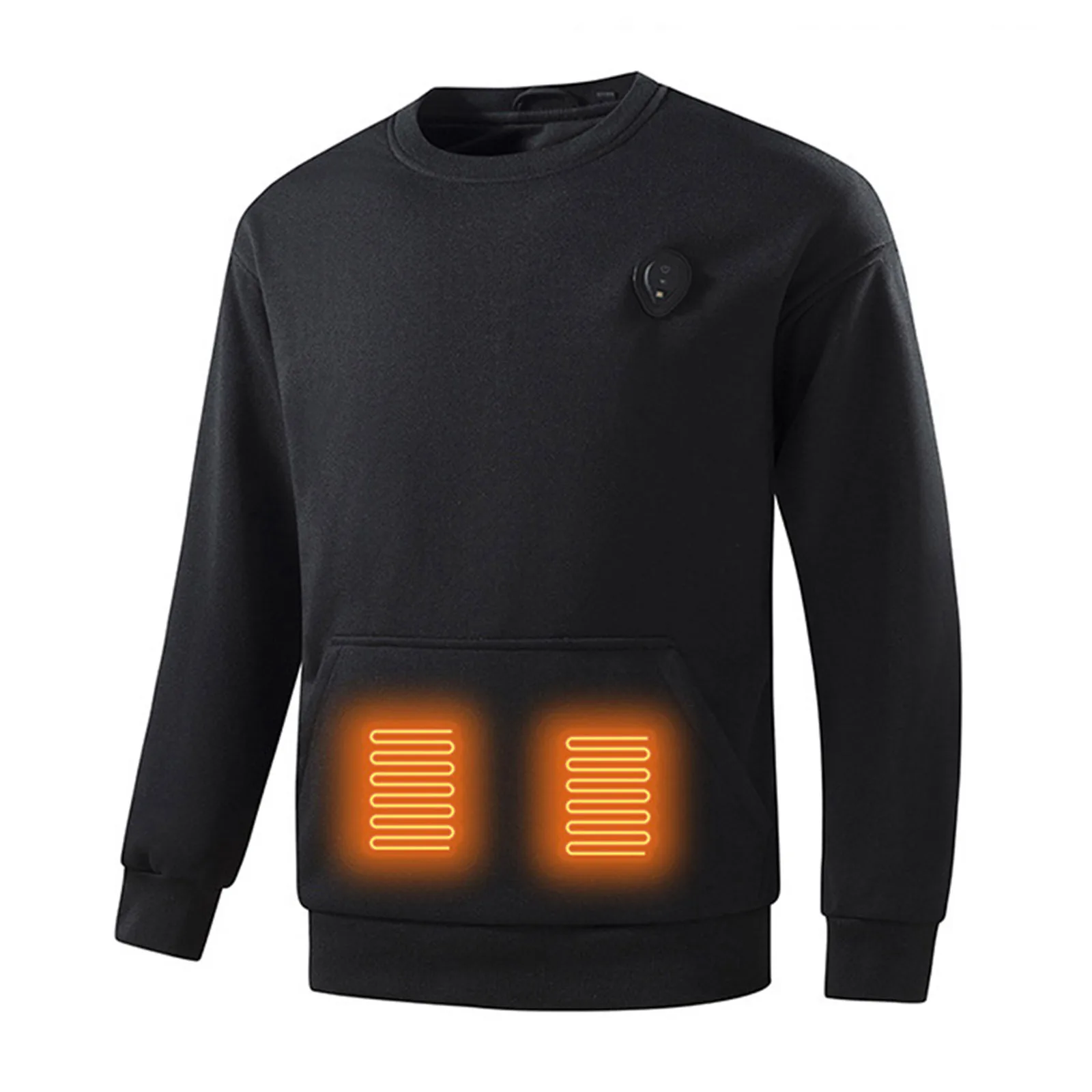 

Zip up Hoodie Men Lightweight Men's Cap Less Crewneck Heated Sweater Men's Warm Heated Sweater Outdoor Casual Men Ultra Soft