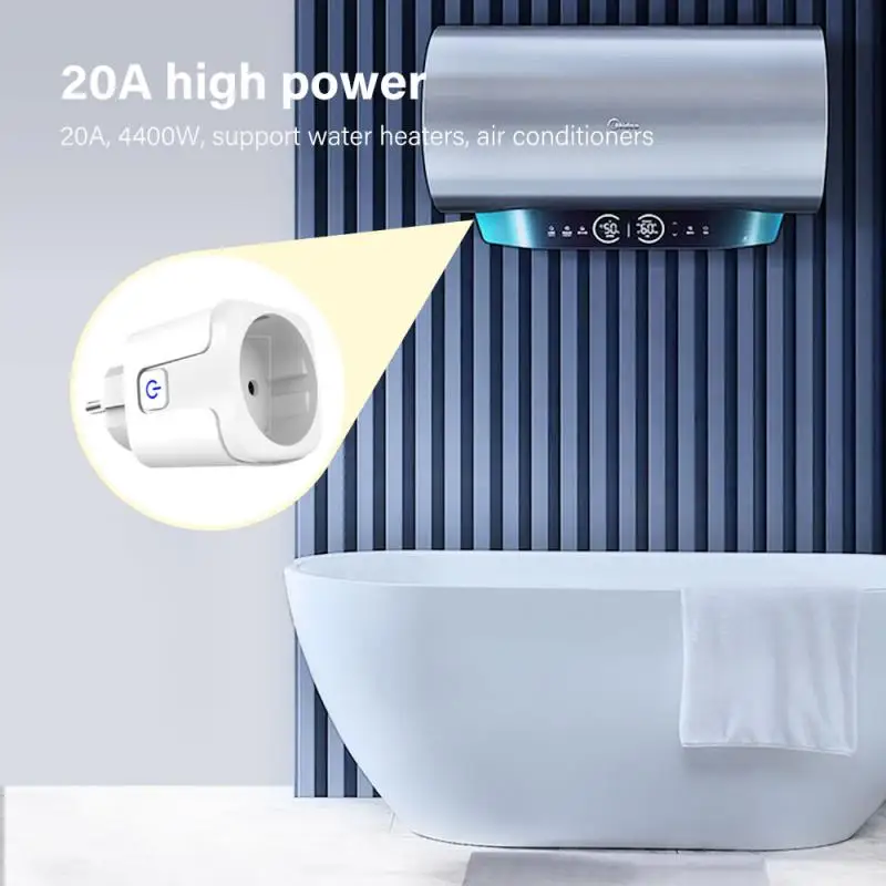 20A EU Smart Plug Tuya Zigbee3.0 Remote Power Socket With Energy Monitoring Function Voice Control For Alexa Yandex Alice Google