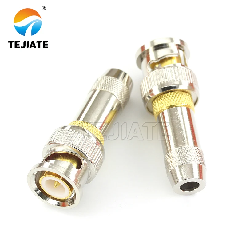 1 pz BNC75-2-2 rame puro placcato oro per adattatore connettore per saldatura Video Q9