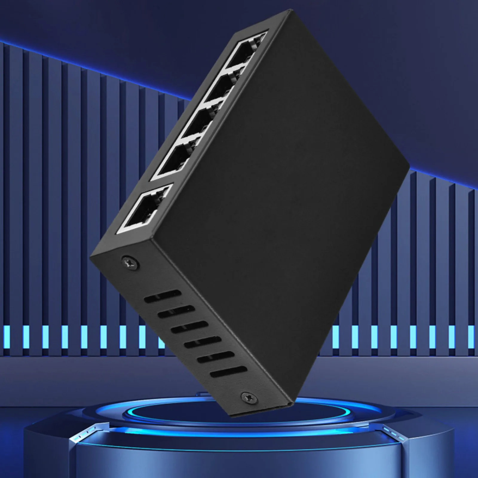 5 Port PoE Extender 1 PoE In 4 PoE Out 100Mbps PoE Repeater 90W IEEE802.3af/at Gigabit Plug & Play Switch for IP Camera CCTV