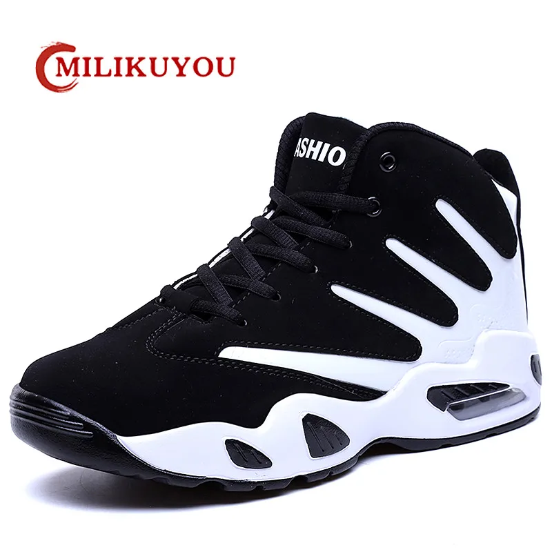 Baskets montantes en cuir pour hommes, chaussures de basket-ball rétro, chaussures de sport respirantes, baskets pour hommes, Zapatos Zapatos Zbre,