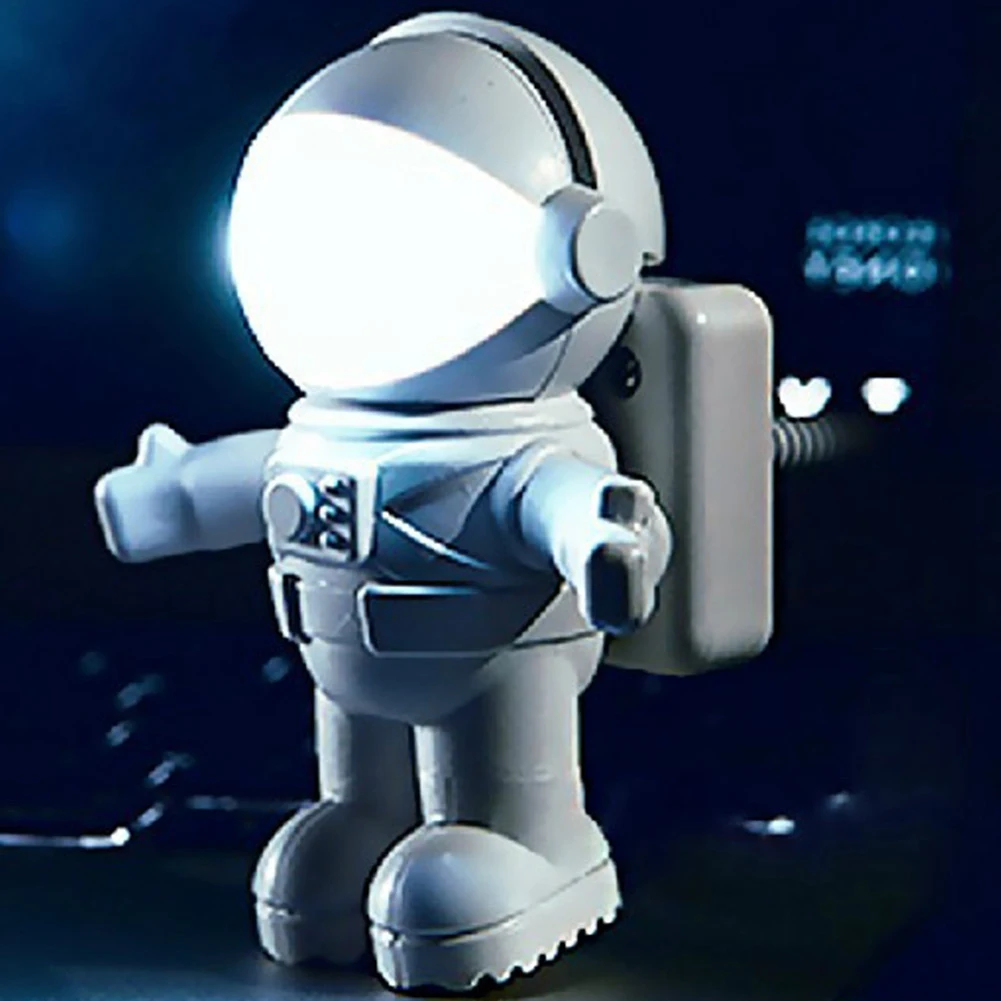

LICE-LED USB Night Light Astronaut Shape Portable Lighting Adjustable Foldable For Computer PC Laptop Novelty Spaceman Lamp