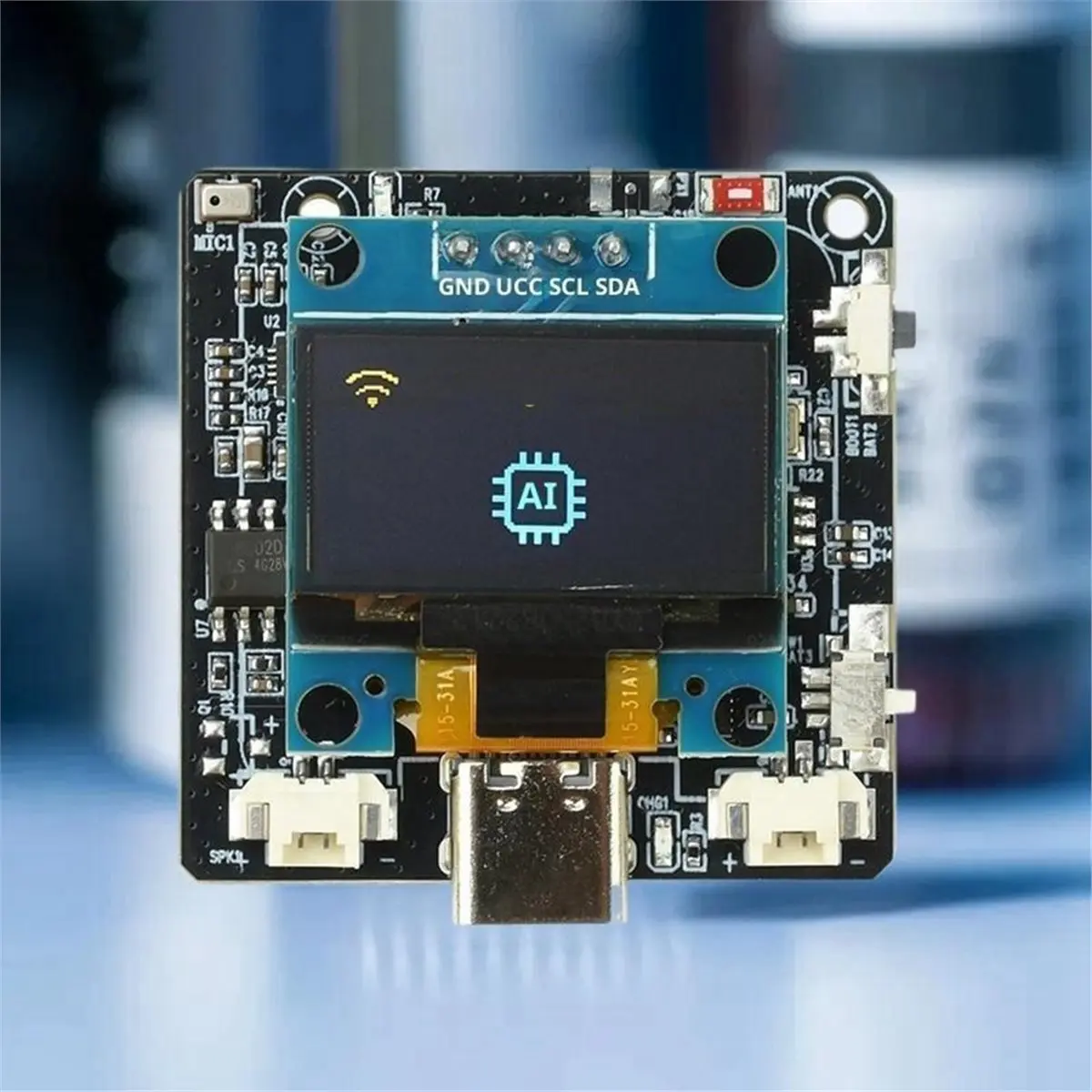 & Top -C3 Development Board AI Dialogue Voice Module AI Voice Sensor Module with 0.96 Inch Screen for /Xiaozhi