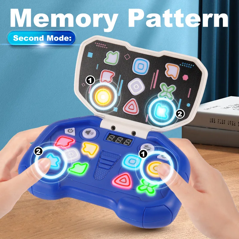Music Rhythm Flashing Fast Push Game Fidget Toys Handle Quick Press Games For Kids Toys Gifts Adult Sensory Toys Game Console