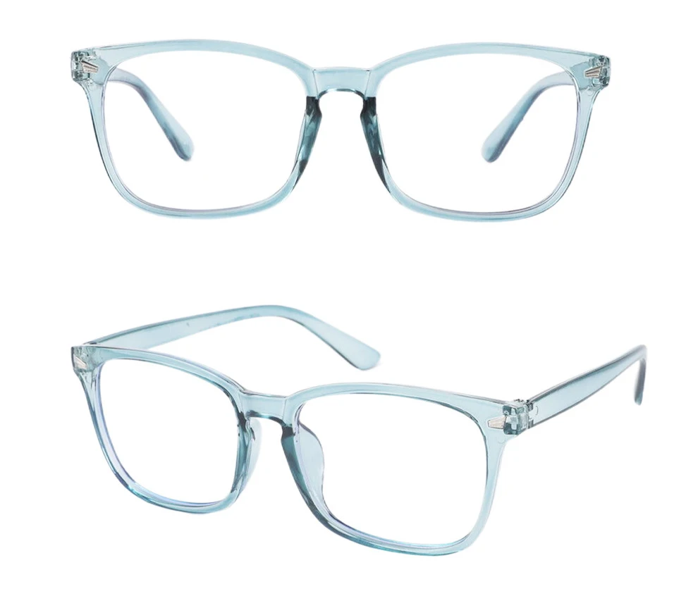 Blaulichtblockierende Brille, quadratischer Nerd-Brillenrahmen, Anti-Blue-Ray-Brille für Computerspiele – Detail 3