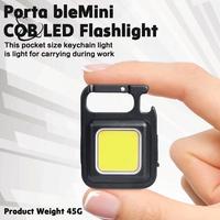 A28F-LED Small Flashlight,1000Lumens Bright Rechargeable COB Keychain Flashlights,4 Light Modes Portable Pocket Light