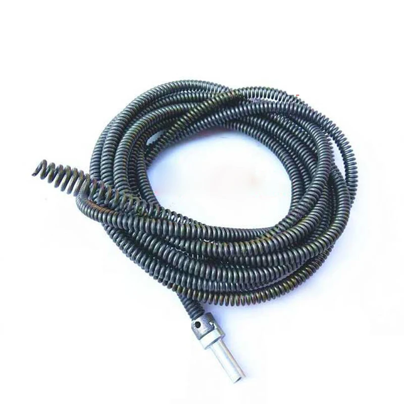 5M Sewer Dredging Spring Electric Drill Drain Cleaner Machine Extension Sewer Pipe Dredger Cleaning Spring With 10MM Connector