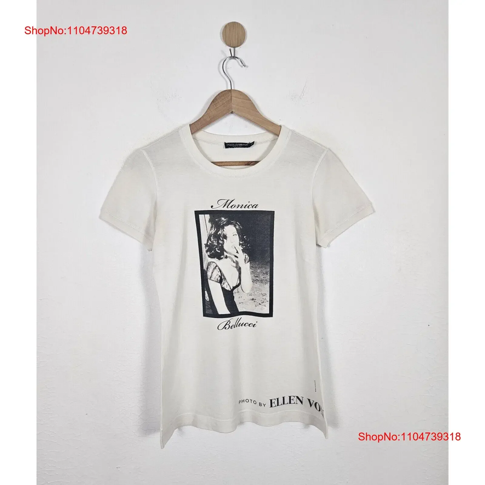 Dolce Gabanna Monica Belluci Photo shirt vintage Washed homme Unisex Comfortable Casual Breathable Top For Everyday Wear