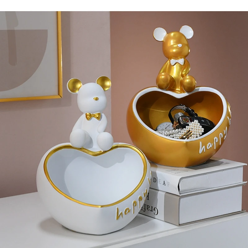 Resin Storage Ornaments Household Living Room Animal Shape Box Modern Desktop Decorations Items