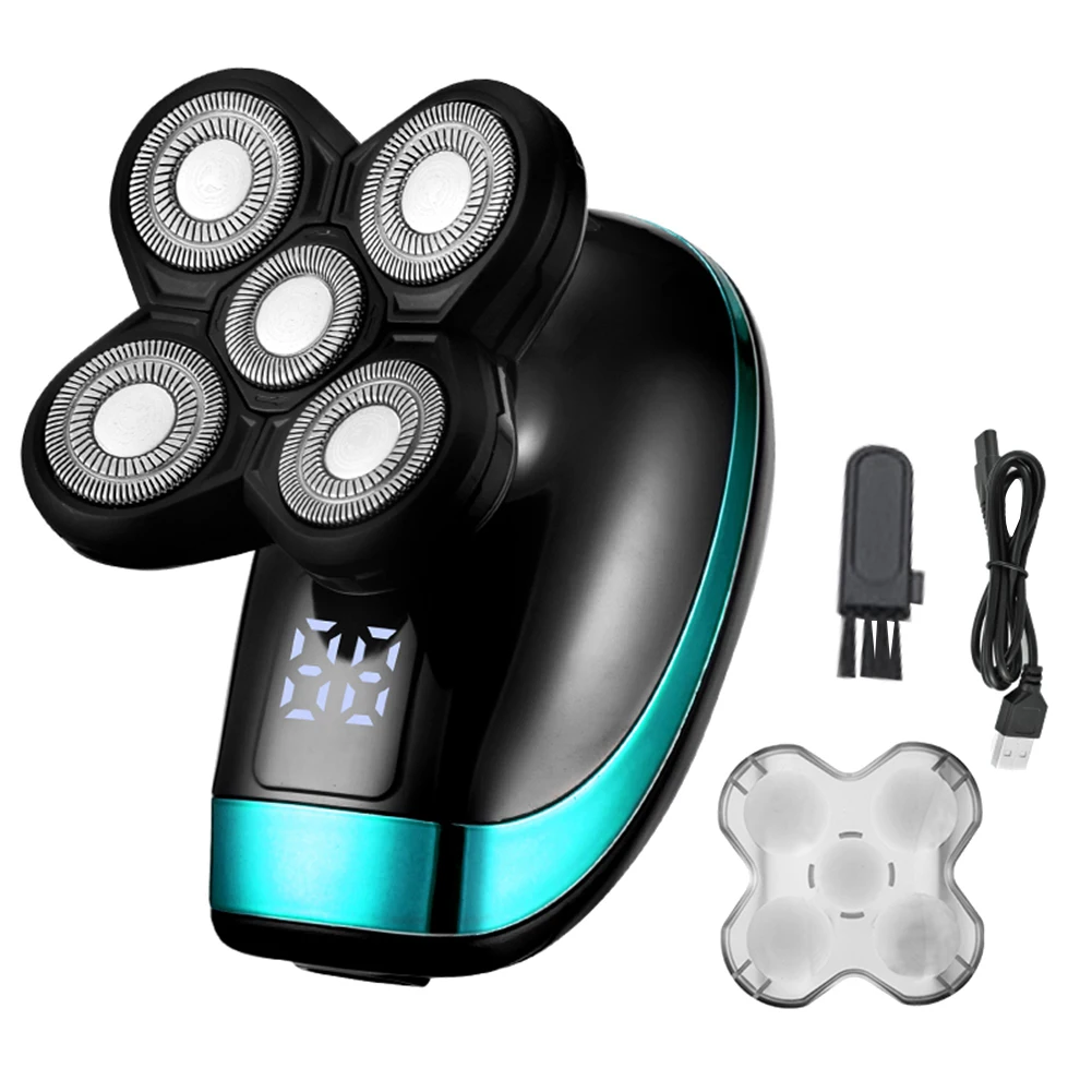 Kit de aseo múltiple para hombres y cuerpo, Afeitadora eléctrica con pantalla Digital, recortadora de pelo y barba, afeitado en seco y húmedo B