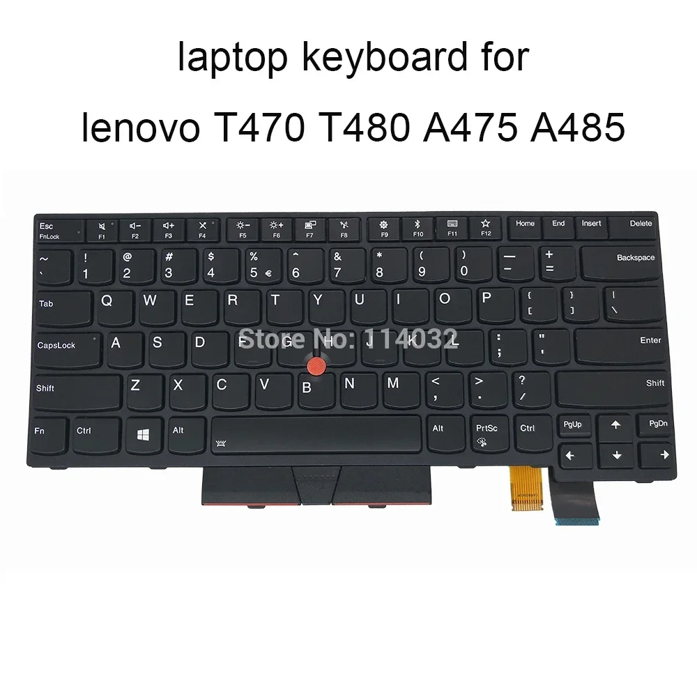 US Backlit Keyboard For Lenovo T470 20JM 20JN T480 A475 A485 T460S English Laptop Trackpoint Keyboards SN5360BL 01AX599 01AX487