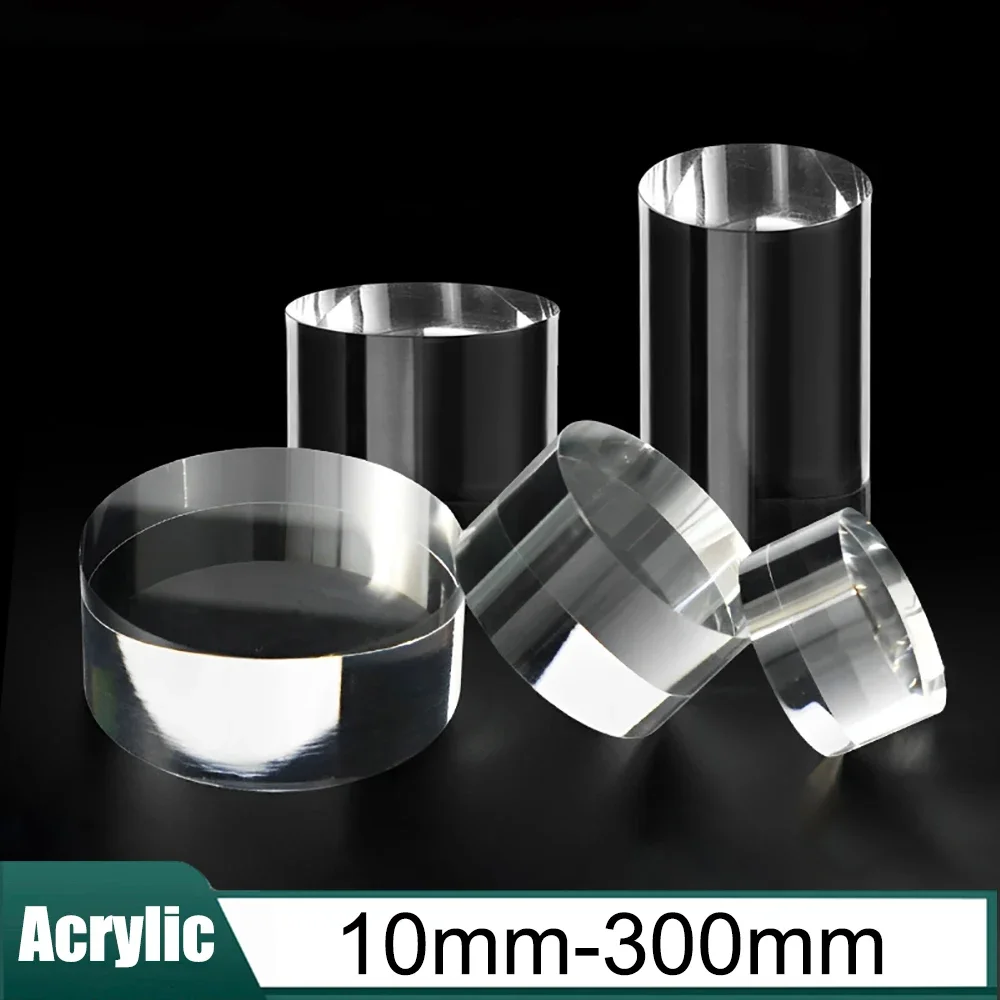 1Pcs Clear Acrylic Round Rod Round 10mm-300mm Length Acrylic Clear Cylinder Jewelry Display Stand