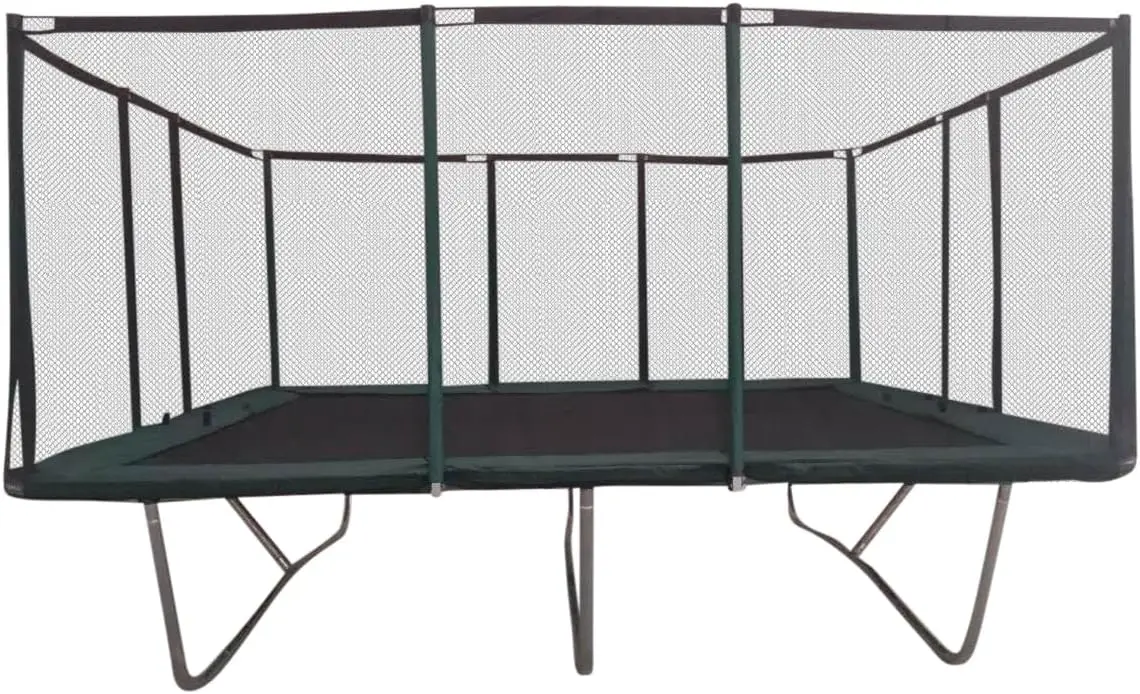 Happy Trampoline Pro Rectangle Trampoline - Heavy Duty 750lbs Jumping Capacity Gymnastics Trampoline with Net Enclosure