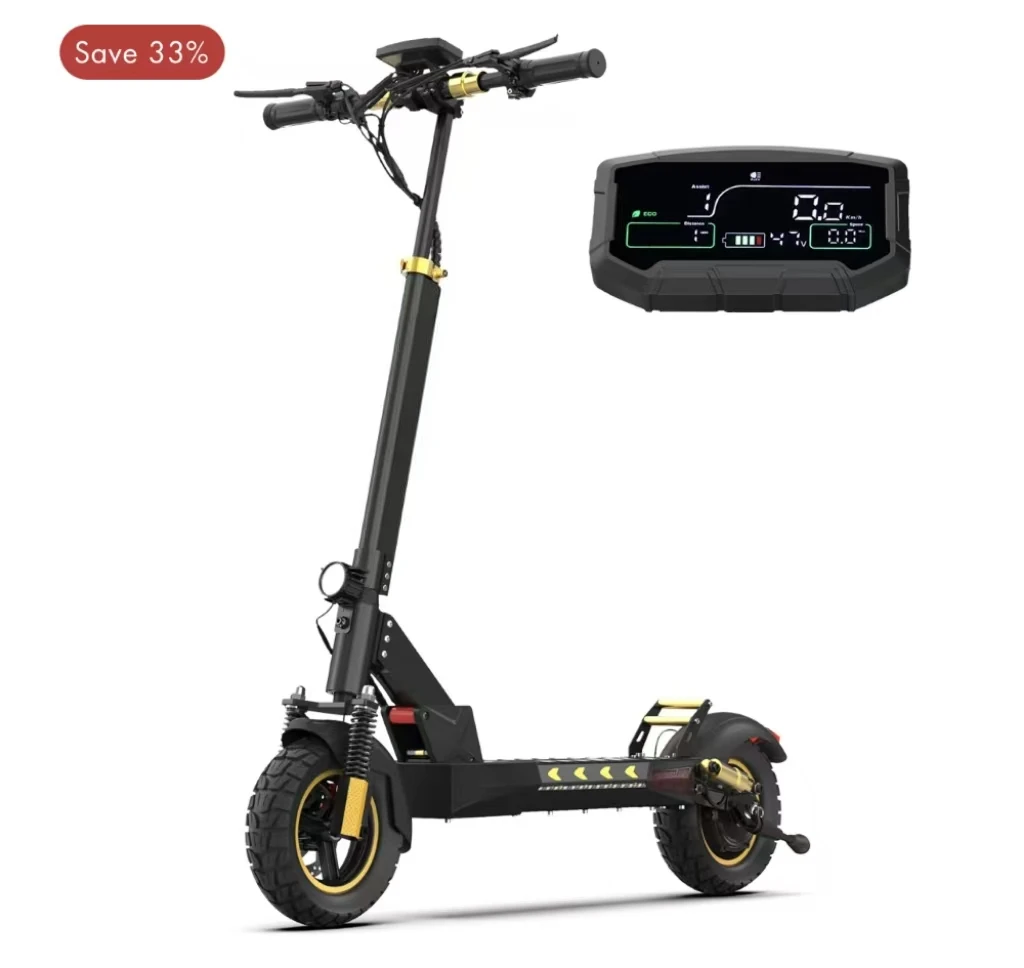 Electric Scooters Powerful Adult Front Spring Shock Absorber，LCD Display