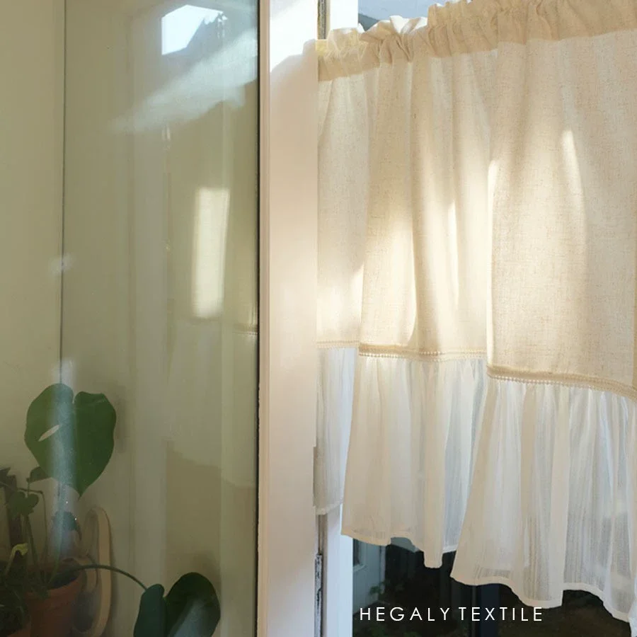 

1 Panels Light Filtering Curtains for Bedroom Rod Pocket Living Room Sheer Curtains Party Table Decoration Soft Privacy Drapes