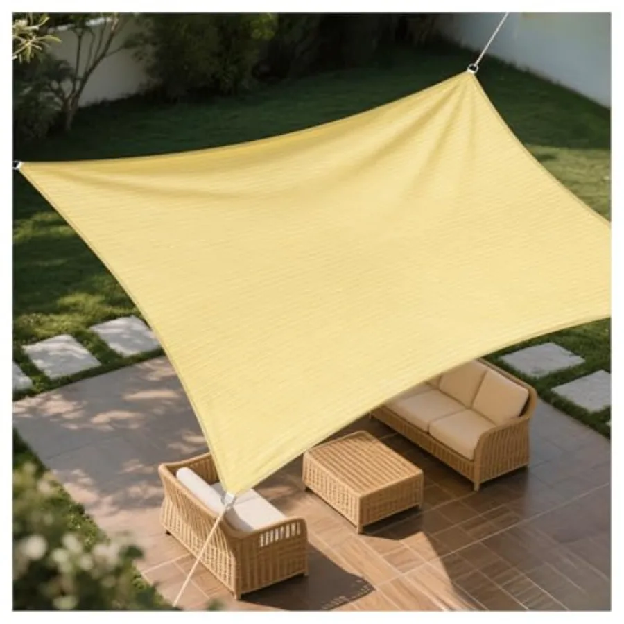 

Солнцезащитный козырек 6,5 x 10 футов, прямоугольный песок, 95, навес для защиты от УФ-излучения для заднего двора, двора, террасы, патио, сада, активного отдыха и