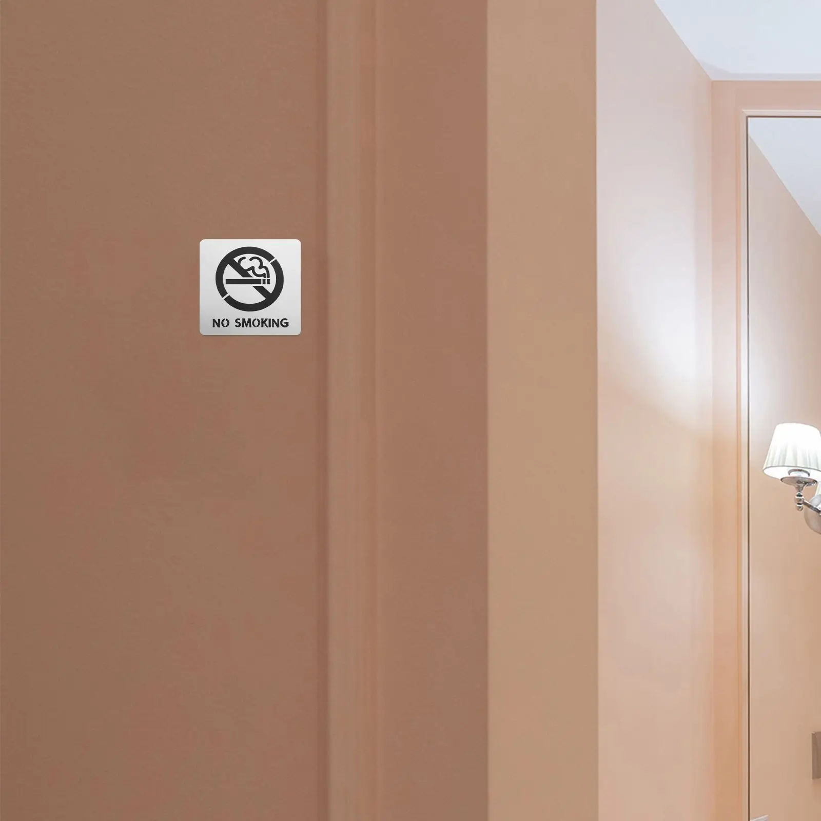لا توجد علامات التدخين ملصقات ذاتية اللصق للحمام المكتبي والأماكن العامة مادة مقاومة للماء وإشارة واضحة للأعمال