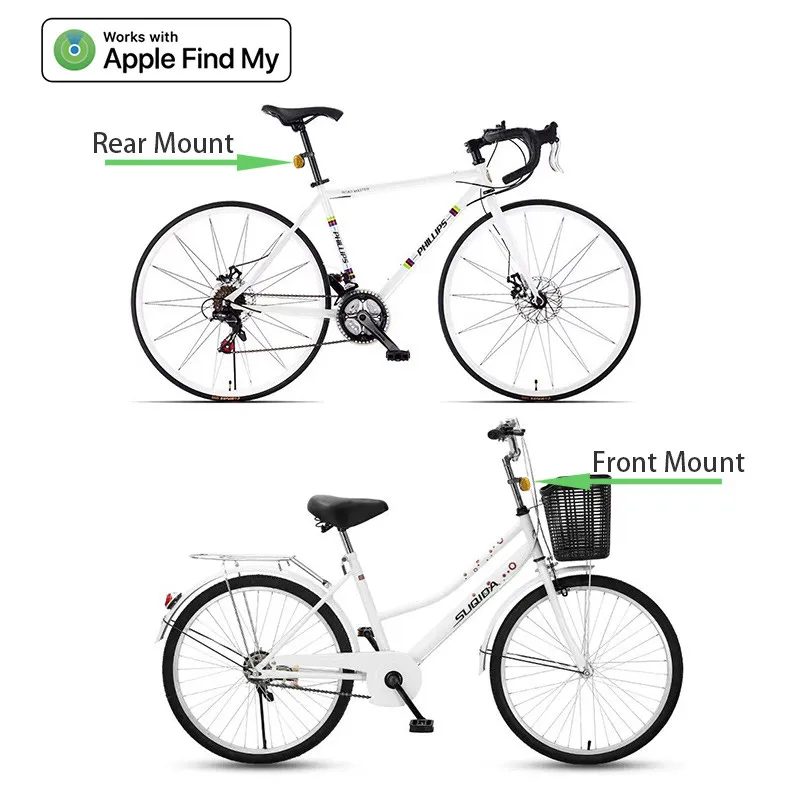 Bicycle taillights with positioning system - Bicycle Finder - Apple Find my only compatible with iOS system