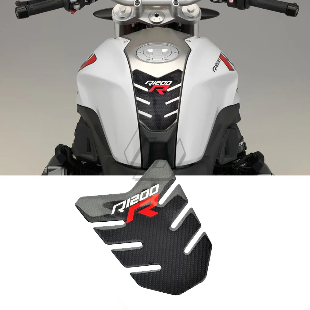 Para BMW R1200R R1200 R Protector de almohadilla de depósito pegatina 3D con apariencia de carbono