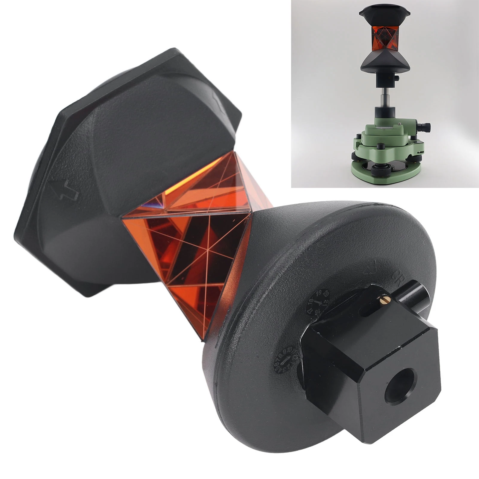 Призма тахеометра 360° °    Призма тахеометра с автоматическим отслеживанием, высокоточная пленочная треугольная призма для GRZ4