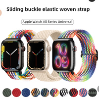 Braided Loop Strap For Apple Watch Band 42/46mm 45/41mm 38/40mm 44mm 49mm Nylon Solo Bracelet iWatch series 10 9 se 8 7 6 Ultra2