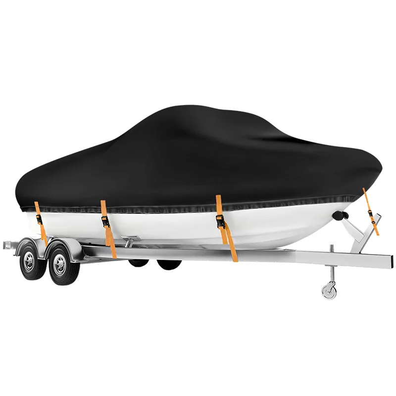 

V-shaped boat cover 210D black orange Oxford cloth waterproof boat cover