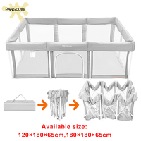 PANGDUBE New Folding Baby Playpen Portable for Kid Safety Fence Large Playground for Toddle Foldable Play Park Baby Activities