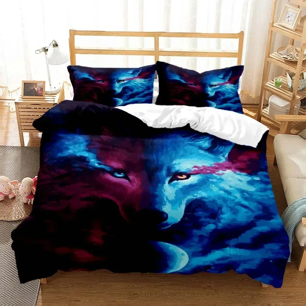 Wolf Digital Print Polyester Bedding Sets Child Kids Covers Boys Bed Linen Set For Teens Bedding Set  Bed Comforter Set