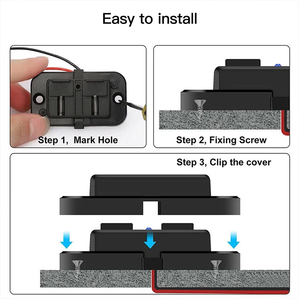 PD QC3.0 مقبس شاحن السيارة شحن سريع 12 فولت/24 فولت للدراجات النارية السيارات شاحنة ATV RV حافلة المزدوج USB محول الطاقة منفذ مصباح ليد