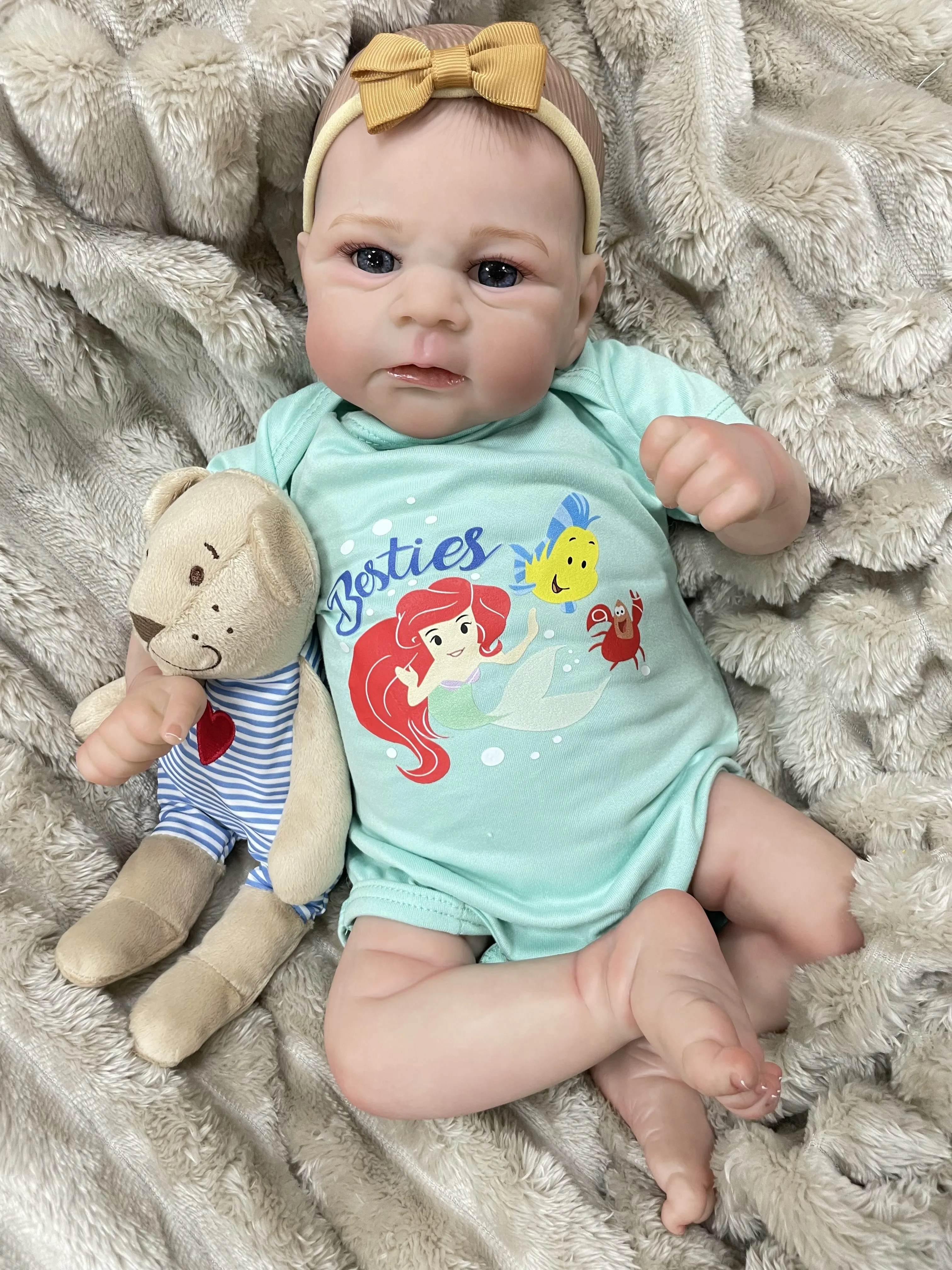 Cokela 19 Zoll/48 cm Großhandel lebendig lebensechte weiche Ganzkörper-Silikonpuppe Babyspielzeug wiedergeborene Puppen Silikon-Babypuppe