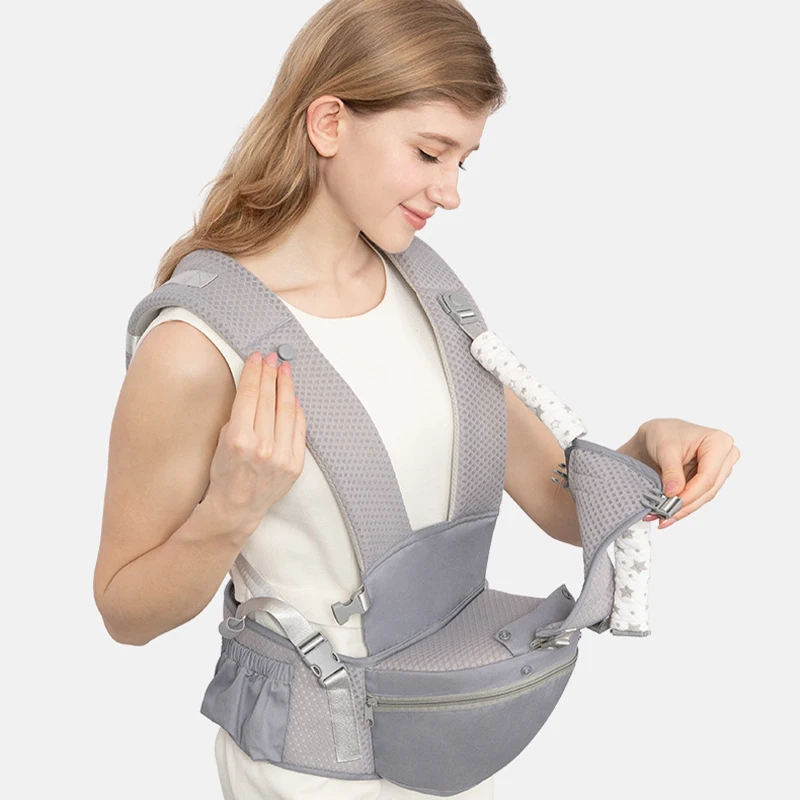 2025 New Style Newborn Ergonomic Baby Carrier Backpack Infant Baby Hipseat Carrier Front Facing Ergonomic Kangaroo Baby Wrap Sli