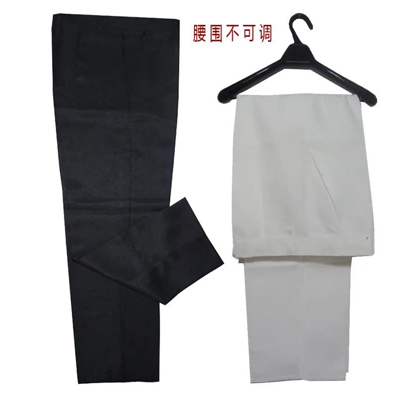 

Мужские классические брюки, брюки для фотографий, брюки кантата, сценические брюки, черно-белая линия талии, не регулируемые брюки для джентльменов