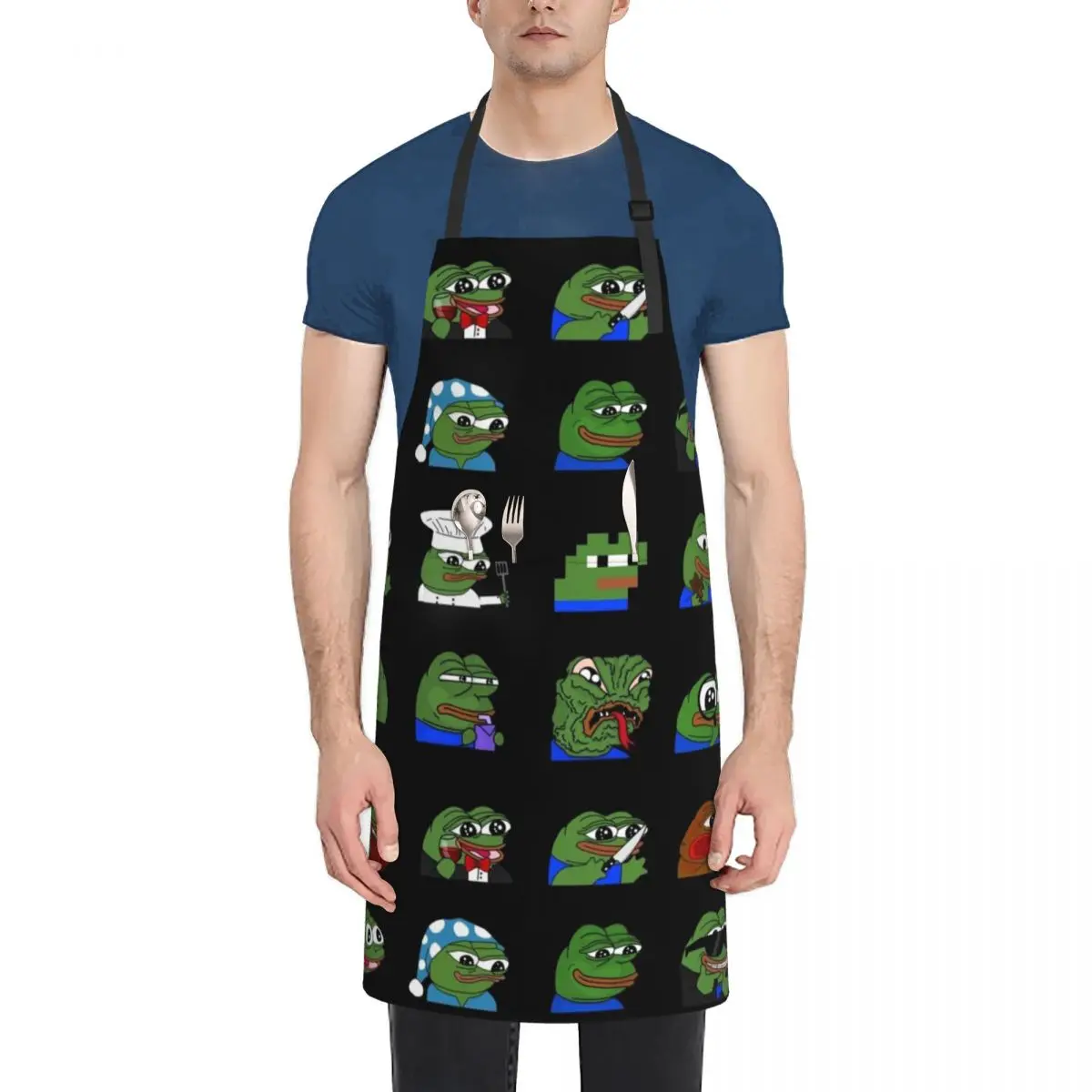 pepe peepo variety set (16 pepes edition) Apron Christmas gift christmas kitchen man chef uniform Apron