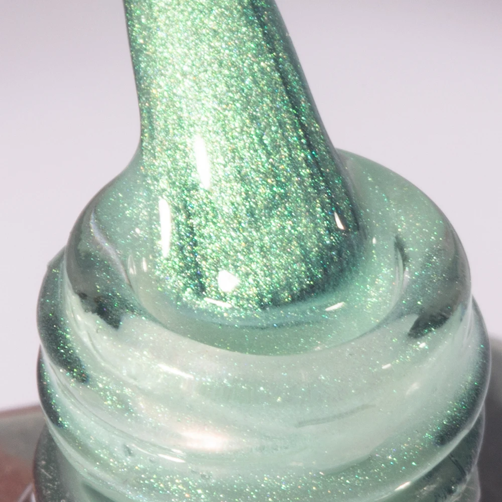 Kodies Gel Parel Top Coat Geen Veeg Aurora Zee Shell Gel Nagellak 15Ml Semi-Permanente Uv/Led Glitter Groene Gels Afwerking Topcoat