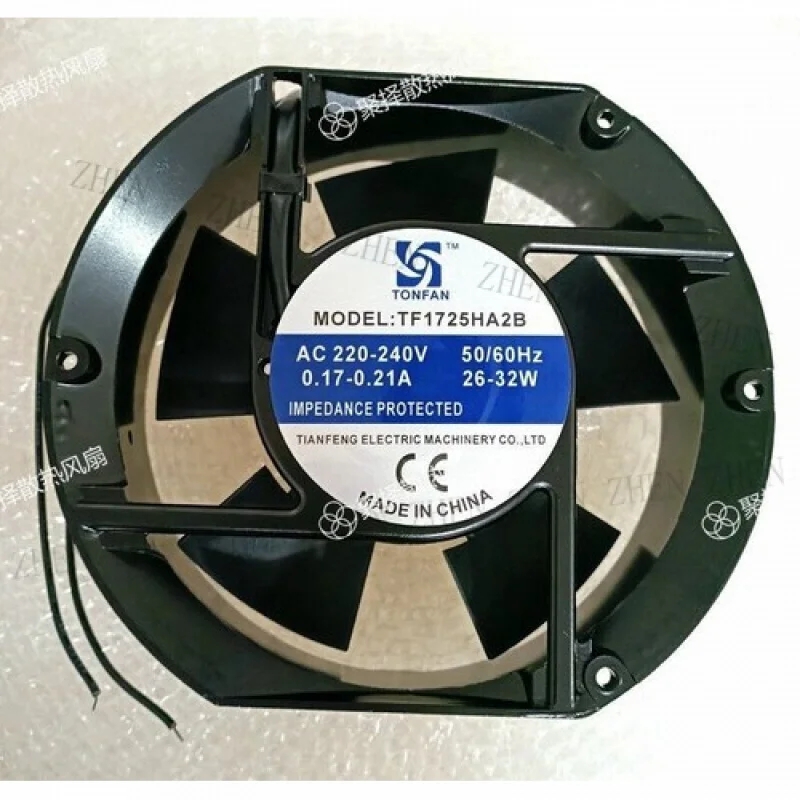 

Y 1 Pc. FOR TONFAN Fan TF1725HA2B AC220-240V 17251 17CM 2 Wire Aluminum frame fan