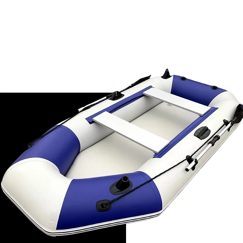 

PVC inflatable belly boat river fishing kayak bait dinghy rowboat fishing boat can be installed outboard engine