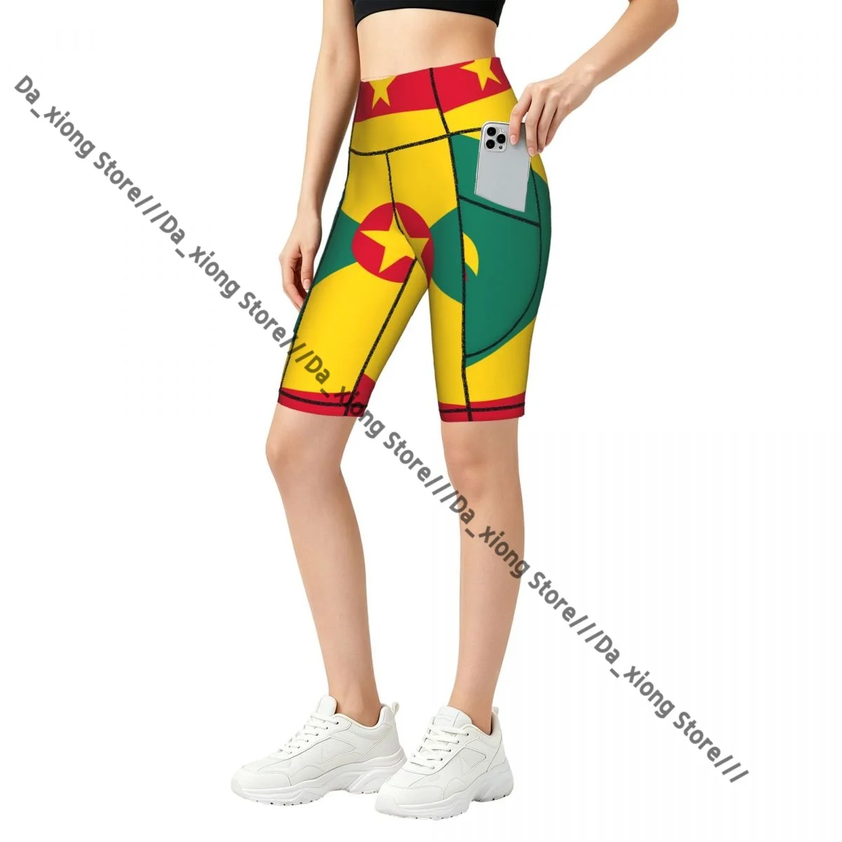 

Grenada Flag High Elastic Yoga Outdoor Sports Jogging Shorts